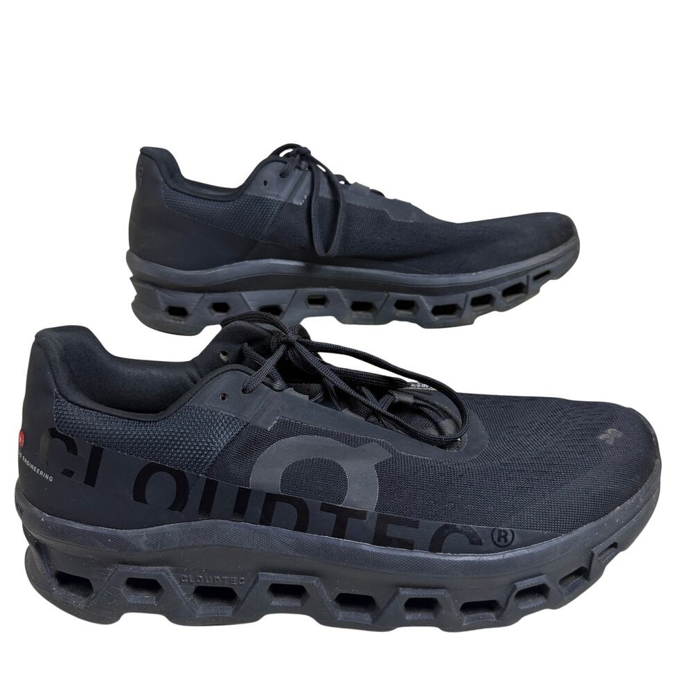 On Running On Cloudmonster Ventilated Ultralight Running Shoes Black Men Sz 13